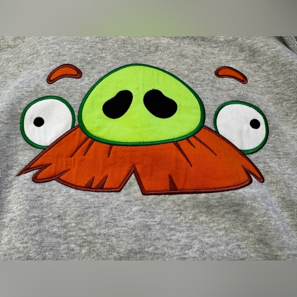 Angry Birds Embroidered Hoodie - Three Star Original - Mens Medium - Picture 6 of 8